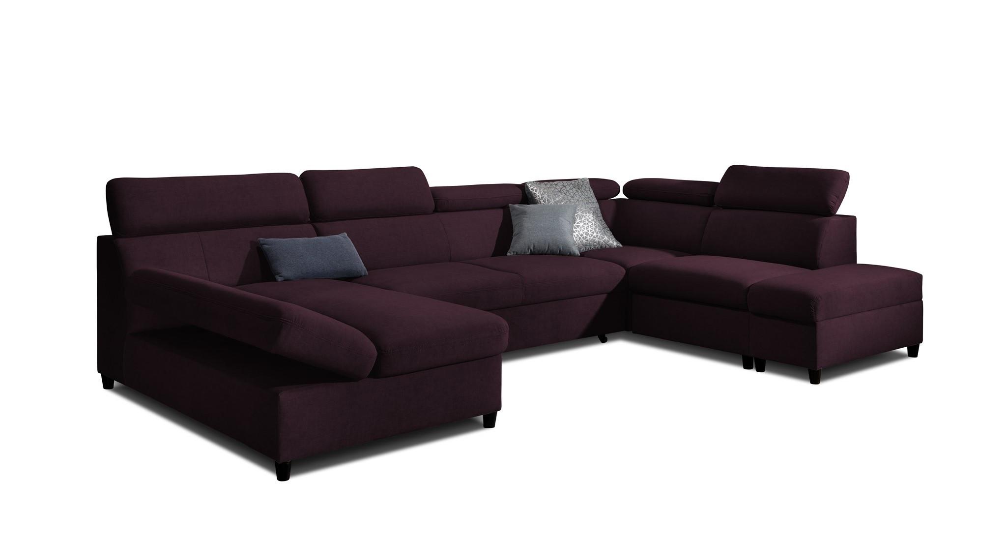 WOHNLANDSCHAFT Schlafsofa Anton - Violett, Holzwerkstoff/Textil (342/96/205cm) - Fun Möbel
