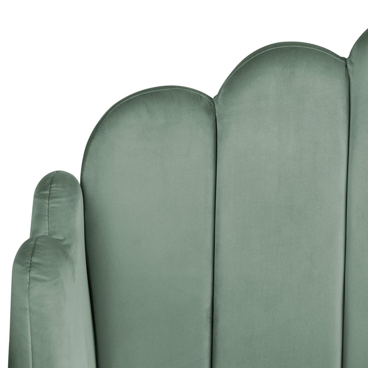 BETT mit Lattenrost 180/200 cm Samtstoff Grün Ambillou - Grün, Textil (180/200cm) - Beliani