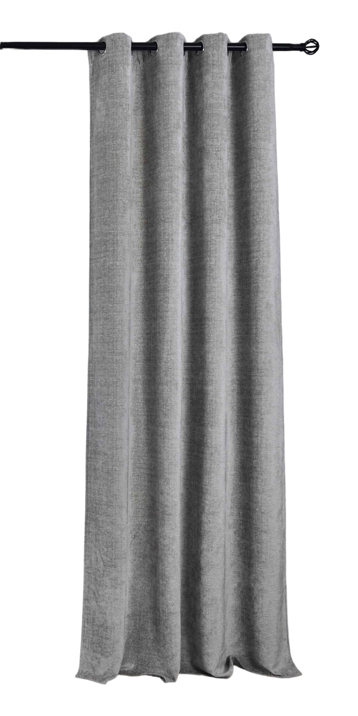 VORHANG NÜRNBERG HxB 245x135 cm Grau - Grau, Textil (135/245/245cm) - Gardinenbox