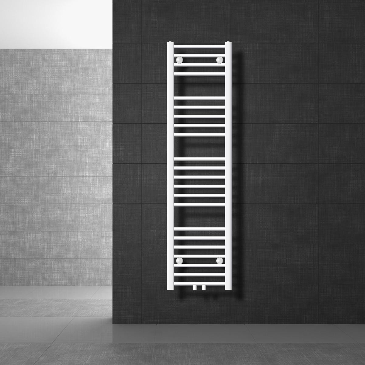BADHEIZKÖRPER Sahara 300x1400 mm Weiß gerade mit Mittelanschluss - Weiß, Metall (30/140/3cm) - LuxeBath