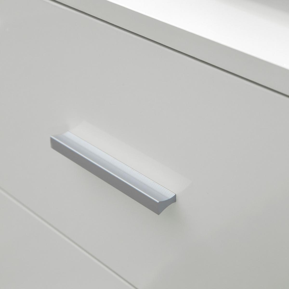 BADSCHRANK Weiß 60x65,5x33 cm mit Tür und Schubladen - Schwarz/Weiß, Holzwerkstoff (60/66/33cm) - KADIMA DESIGN