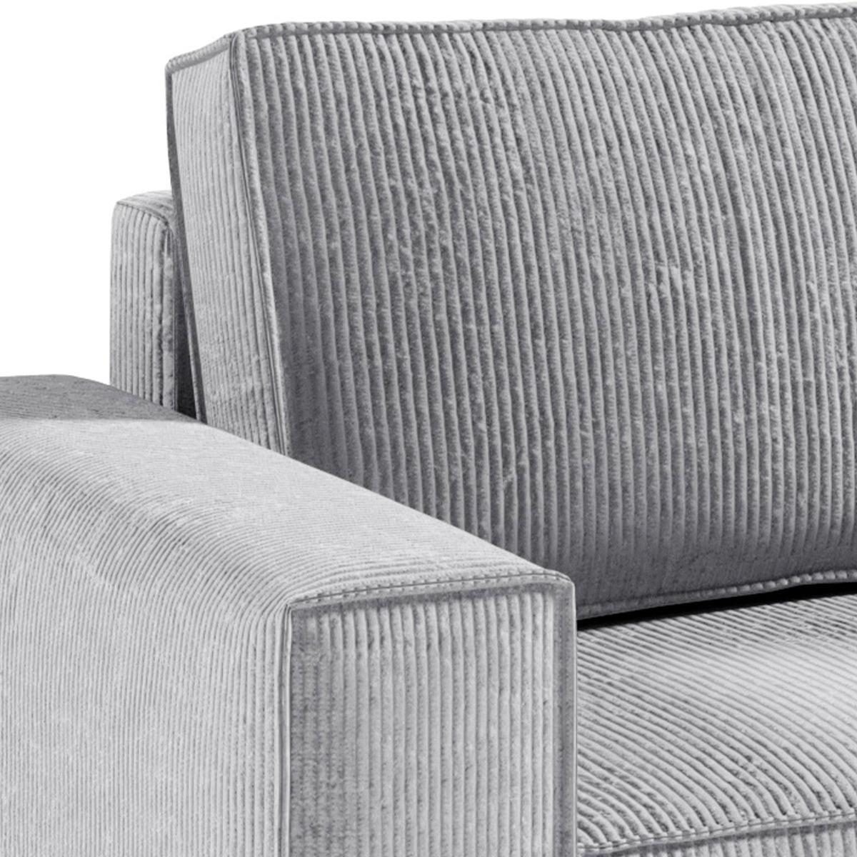 ECKSOFA Isaac 4 Sitzplätze Hellgrau - Grau, Holzwerkstoff (294/185cm) - Petits-meubles