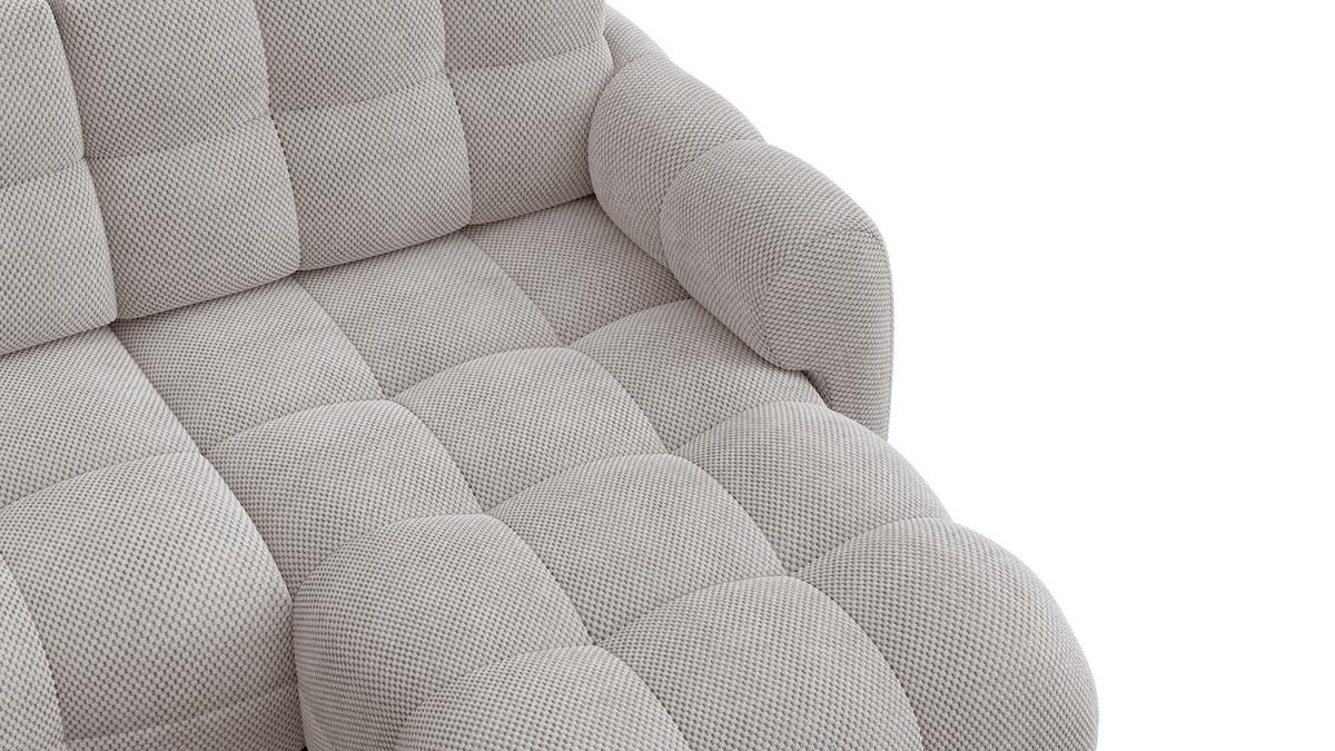 ECKSOFA MELLOW 3-Sitzer, beige - Beige/Schwarz, Holz/Textil (232/156cm) - Wozimo