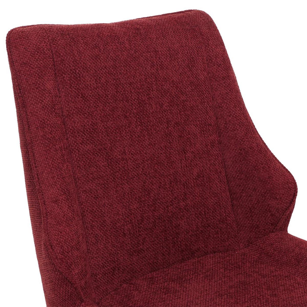 ESSZIMMERSTUHL Schwarz, Bordeaux 6er-Set - Bordeaux/Schwarz, Textil (55/88/62cm) - MCW