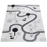 KINDERTEPPICH Waschbar, mit Reise-Motiv, Weiß, 80 x 150 cm - Weiß, Textil (150/80cm) - KADIMA DESIGN