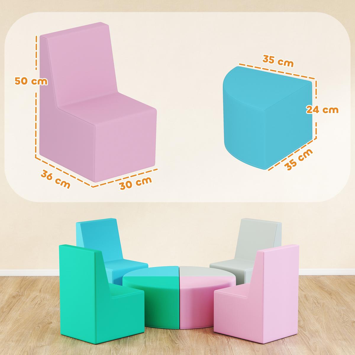 SOFTBAUSTEINE PU EPE Mehrfarbig - Multicolor, Kunststoff (150/150cm) - AIYAPLAY