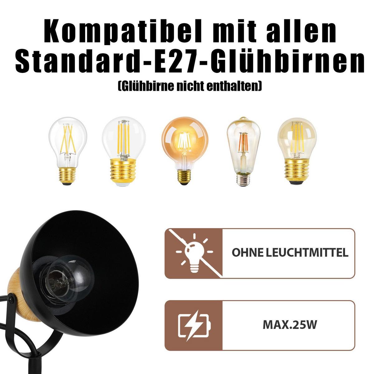 DECKENSTRAHLER Fox 3-flammig 46/21/15 cm - Schwarz, Metall (46/21/15cm) - Nettlife
