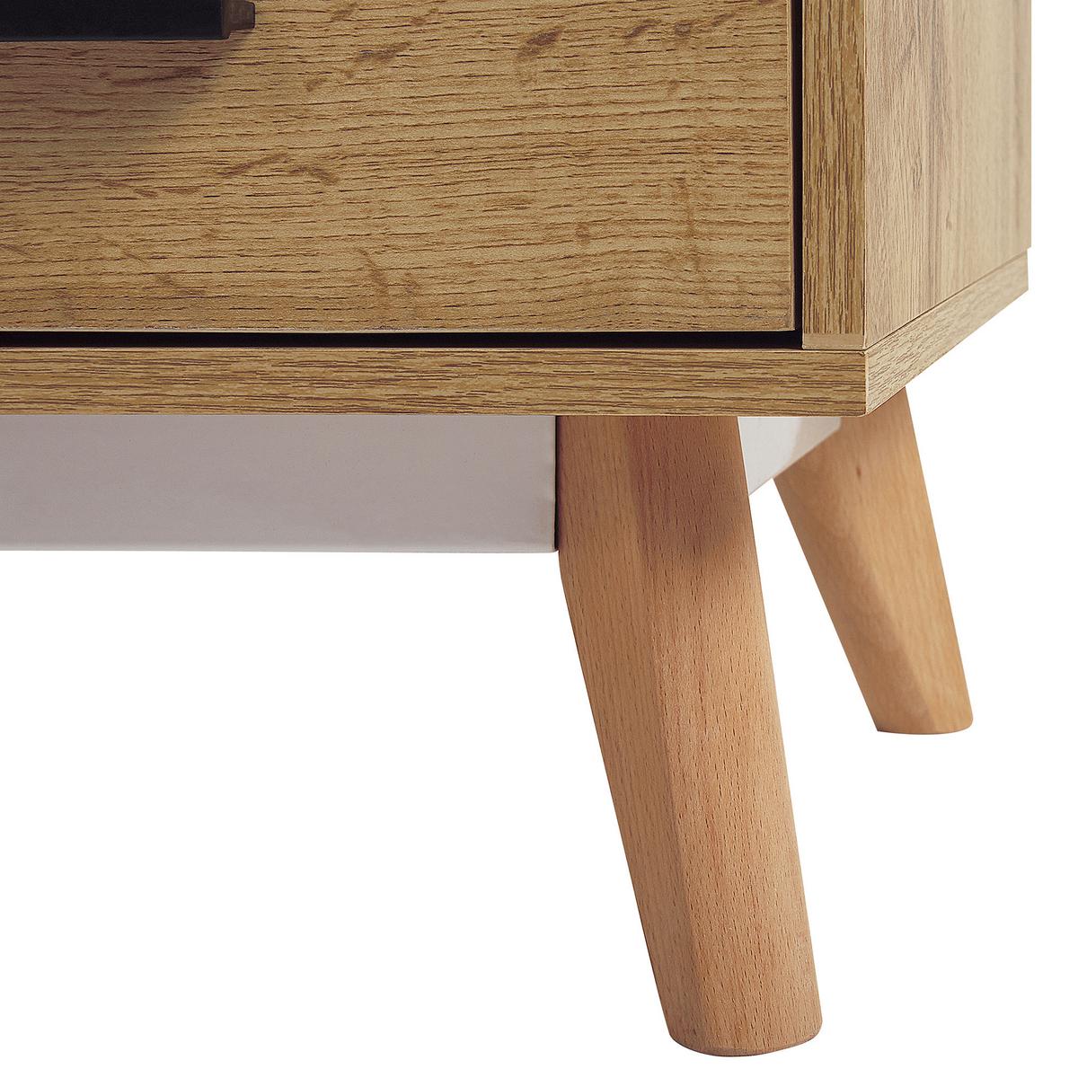 TV-MÖBEL Hellbraun, Weiß FLORIDA 40/120/49 cm - Hellbraun, Holzwerkstoff (120/49/40cm) - Beliani