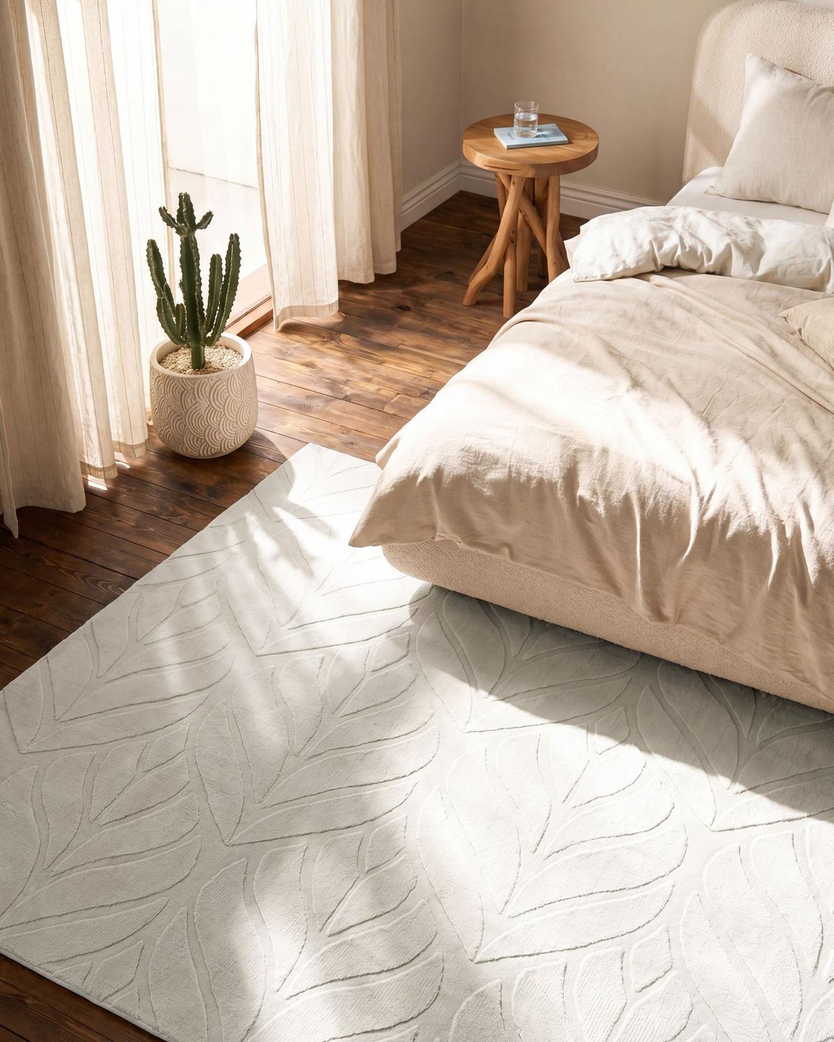 KUNSTFELLTEPPICH Cremeweiß 160/160 cm Mitchell - Creme/Weiß, Kunststoff (160/160cm) - Beliani