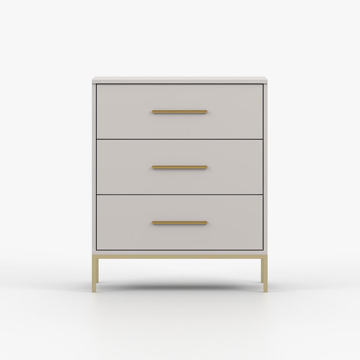 KOMMODE ROSA 3S 70/85/39 cm Kaschmir - Kaschmir, Holzwerkstoff/Metall (70/85/39cm) - imoebel24