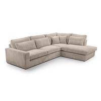 ECKSOFA Parma ohne Schlaffunktion cappuccino rechts - Schwarz/Cappuccino, Textil (314/224cm) - Beautysofa
