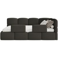 KINDERBETT Cloudy Braun 120 cm, Bouclé - Schwarz/Braun, Kunststoff/Textil (120/200cm) - Selsey