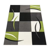 KURZFLORTEPPICH, kariert, Florhöhe 12 mm, Grün, 60 x 110 cm - Grün, Textil (110/60cm) - KADIMA DESIGN