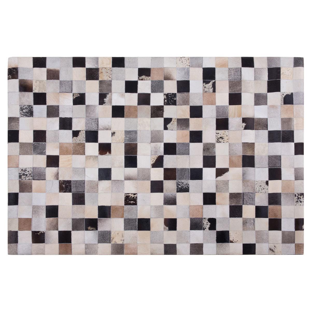 KURZFLOR-TEPPICH Rize 230/160 cm - Multicolor, Fell (160/230cm) - Beliani
