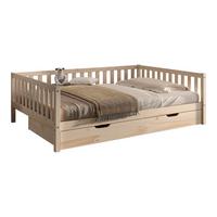 TAGESBETT Kapua 140x200 mit Bettschublade Kiefer Massivholz Natur - Kieferfarben, Holz (140/200cm) - 58aufmkessel