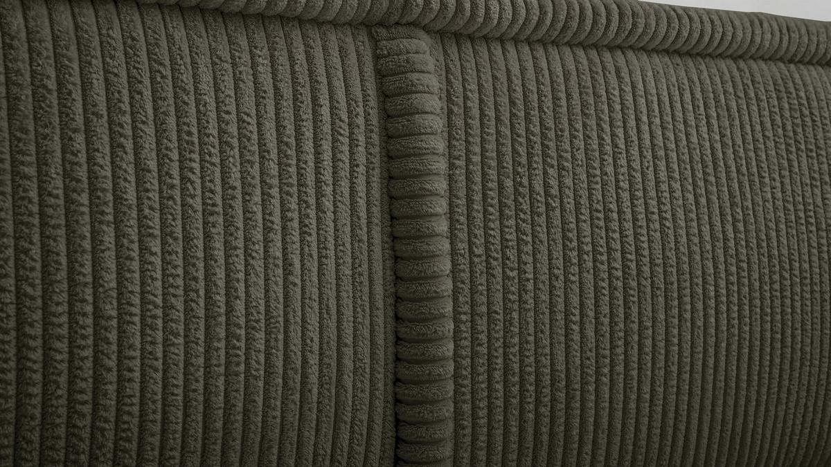 POLSTERBETT CORDO DUNKELBRAUNER CORDSTOFF 160x200 CM - Schwarz/Olivgrün, Kunststoff/Textil (160/200cm) - Selsey