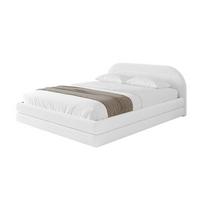 POLSTERBETT mit Bettkasten und Lattenrost, Bett mit Matratze H3/H4 - LERIS-v1 180x200 Weiß - Weiß, Holzwerkstoff/Textil (180/200cm) - ALTDECOR
