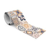 TAPETENBORDÜRE selbstklebend Marokkanische FLIESEN Ornamente Mosaik - Blau/Beige, Papier (10/300/300cm) - Muralo