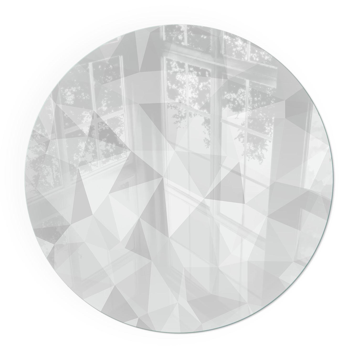 GLASPLATTE für Kamin Ø 50 cm - Grau, Glas (50/50/0.4cm) - TULUP