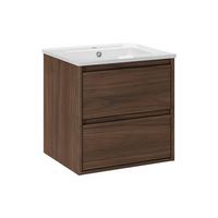 WASCHTISCH 51cm Edmé Dunkles Holz - Braun, Holzwerkstoff (51/52/46cm) - Petits-meubles