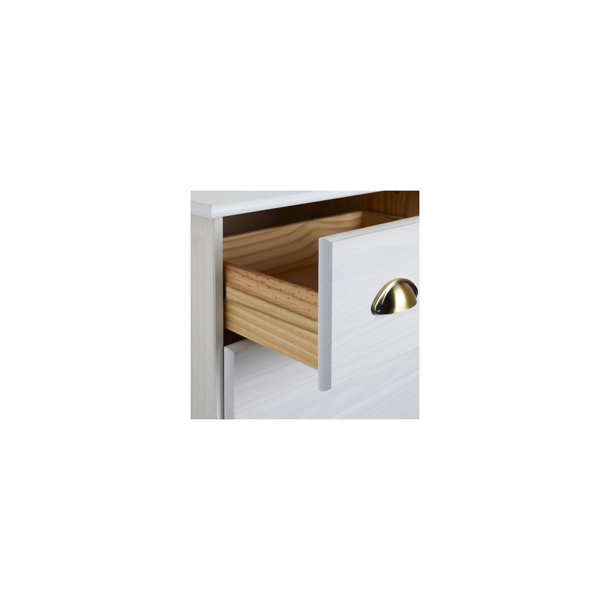 APOTHEKERKOMMODE COLMAR weiß - Weiß, Holz (92/80/39cm) - IDIMEX