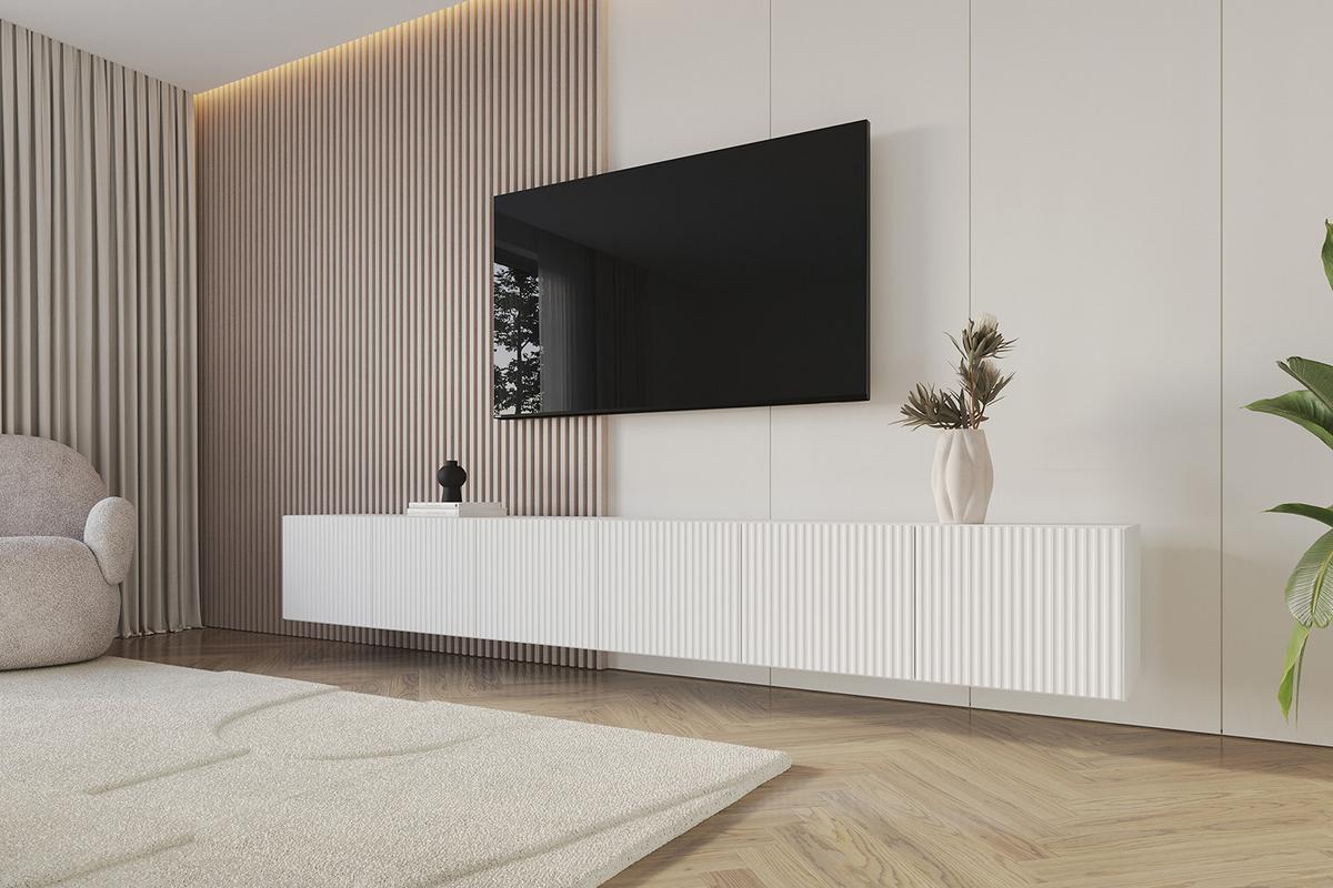 LOWBOARD NOA-2-W 3x100x40x40 cm - Weiß - Weiß, Holzwerkstoff (300/40/40cm) - ALTDECOR