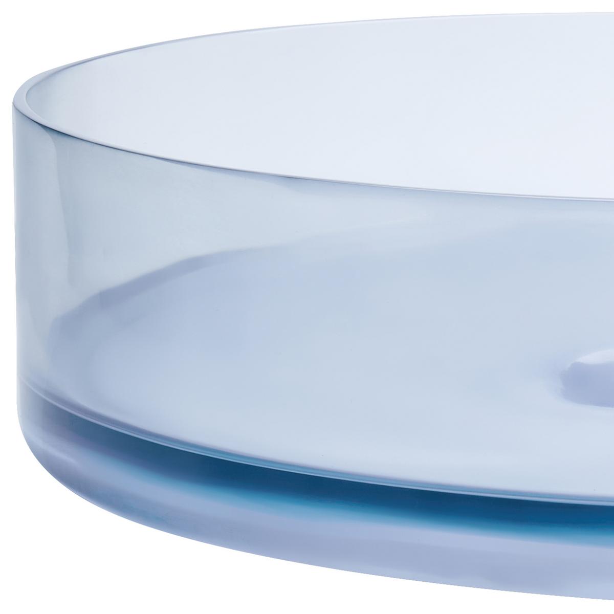 AUFSATZWASCHBECKEN Hellblau 36 cm Mineralwerkstoff Tolosa - Blau/Hellblau, Keramik (36/10/36cm) - Beliani