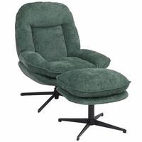 RELAXSESSEL MIT HOCKER Grün - Grün, Textil (80/96/90cm) - MCW