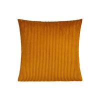 KISSENHÜLLE HYggelig No.2 Block Cord-Samt kurkuma-gelb 50/50 cm - Currygelb, Textil (50/50cm) - beties Heimtextil
