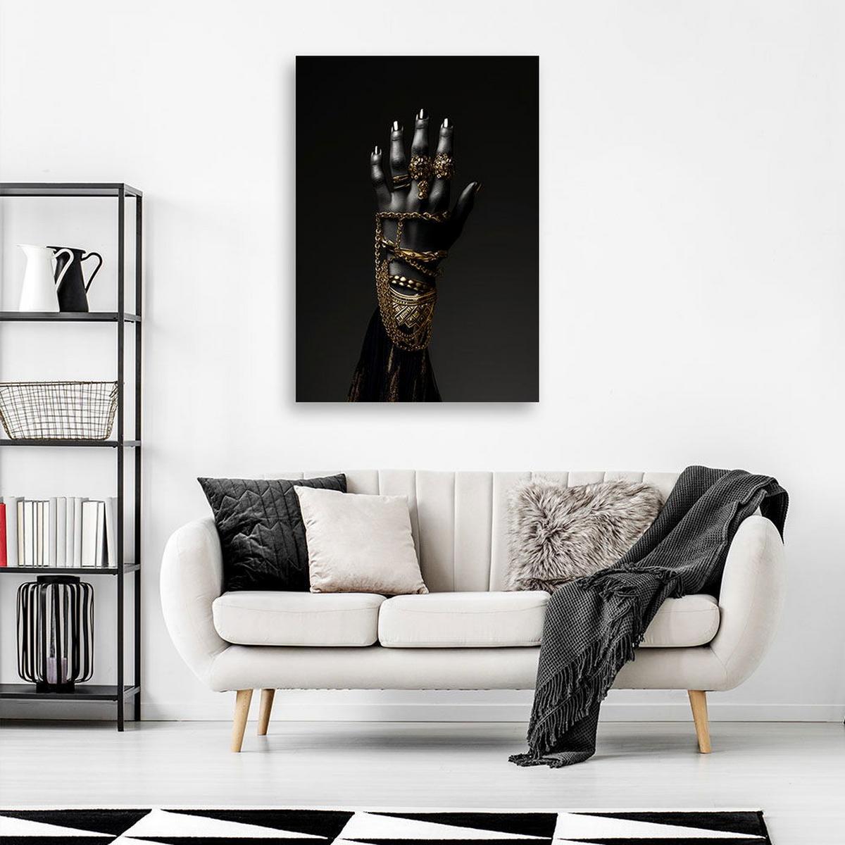 KUNSTDRUCK Schwarz 40/60 cm - Schwarz, Textil (40/60cm) - KUNSTLOFT