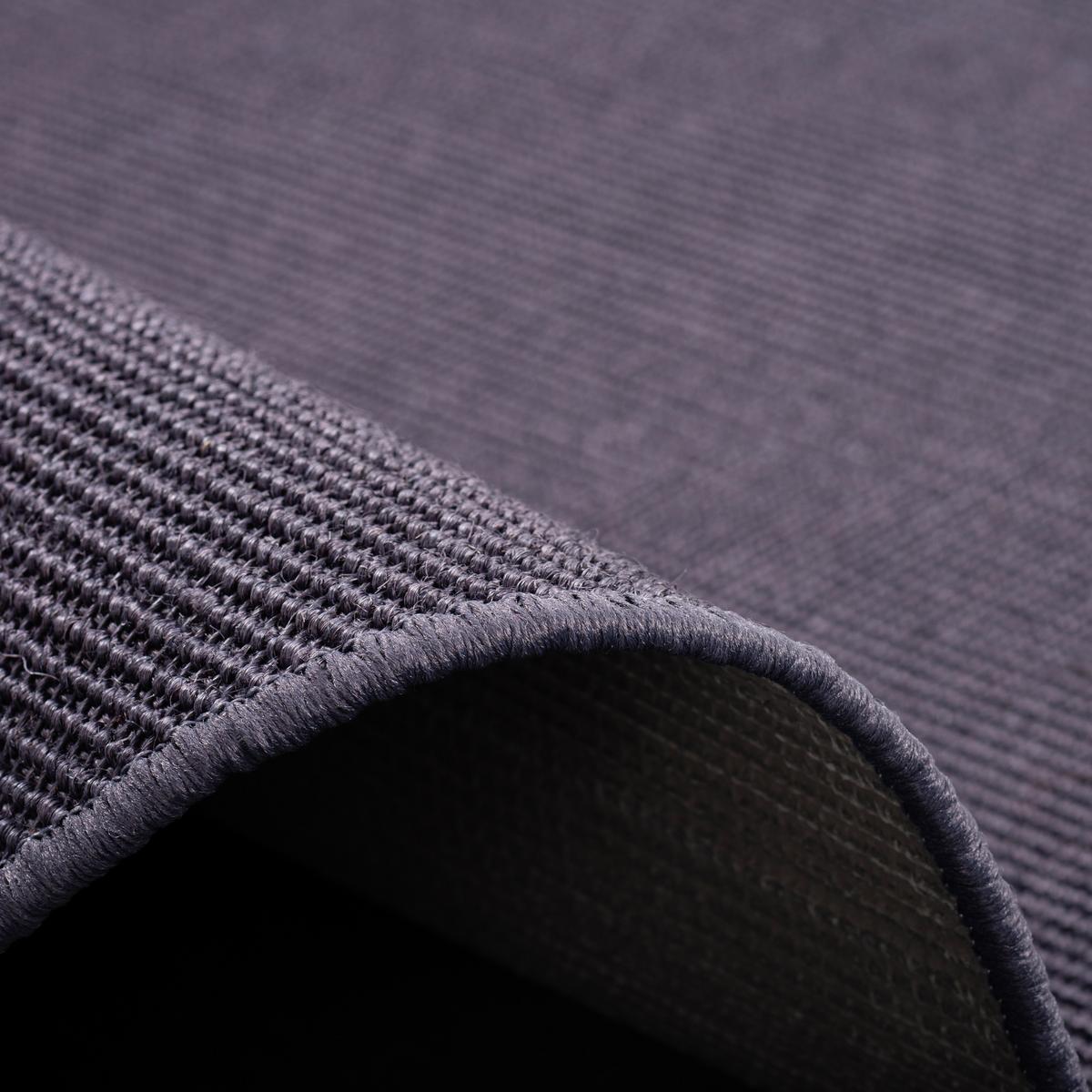 SISAL NATUR TEPPICH RUND - Blau, Textil (133/133cm) - Snapstyle