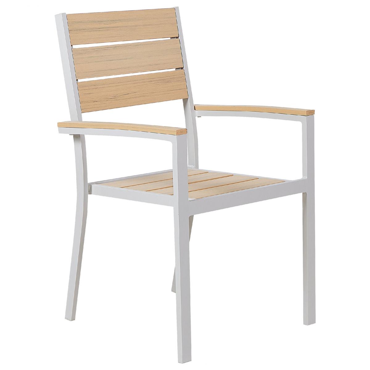 GARTENMÖBEL SET 4-Sitzer Kunstholz beige Prato - Beige/Weiß, Kunststoff - Beliani