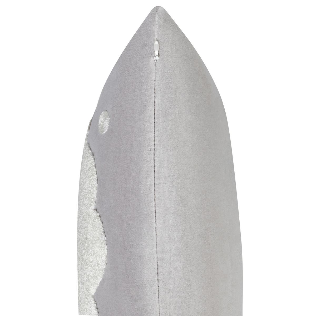 DEKOKISSEN 2er-Set Grau 45/45 cm Sweetener - Rot/Weiß, Textil (45/45cm) - Beliani