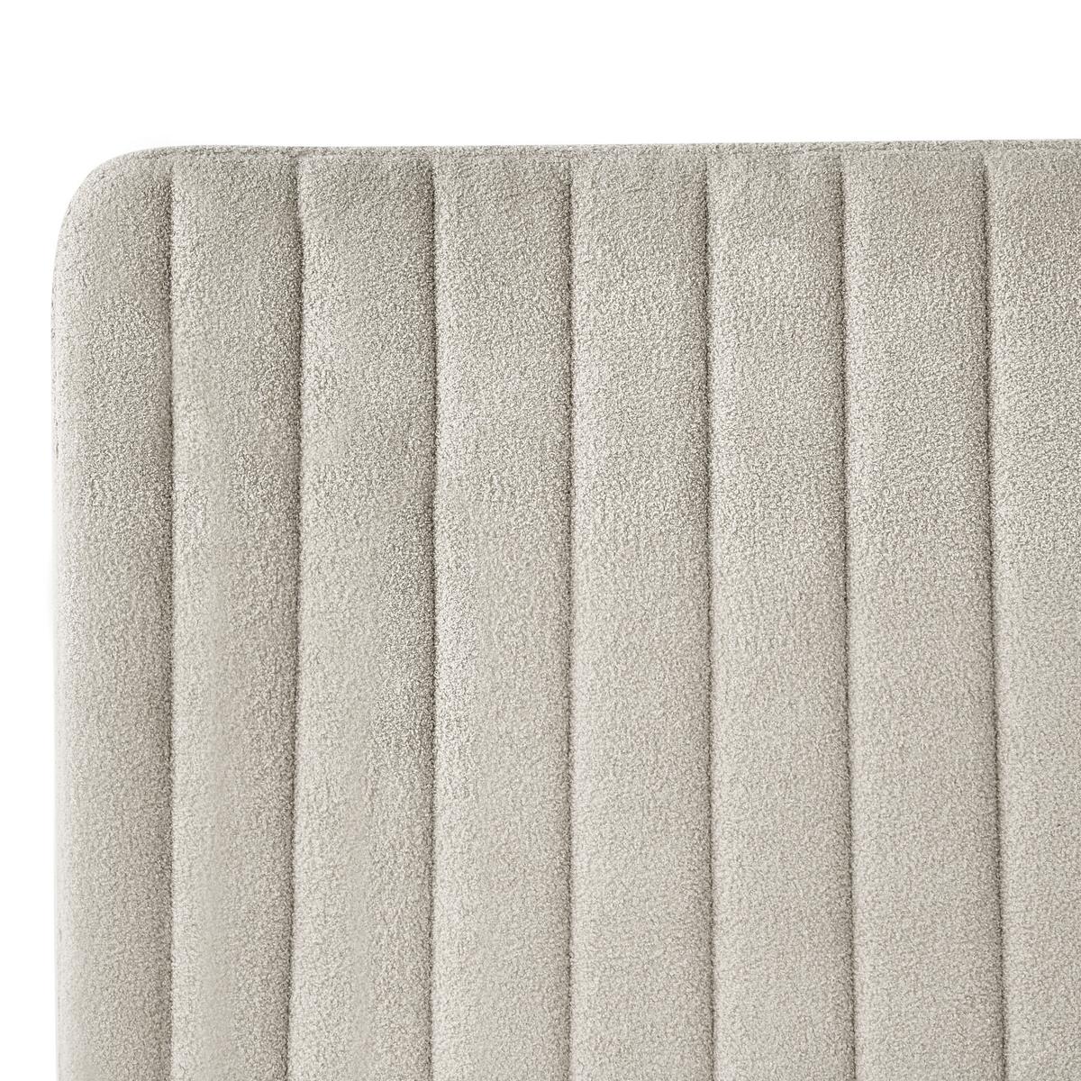 BETT mit Lattenrost 120/200 cm Beige Lunan - Beige/Schwarz, Textil (120/200cm) - Beliani