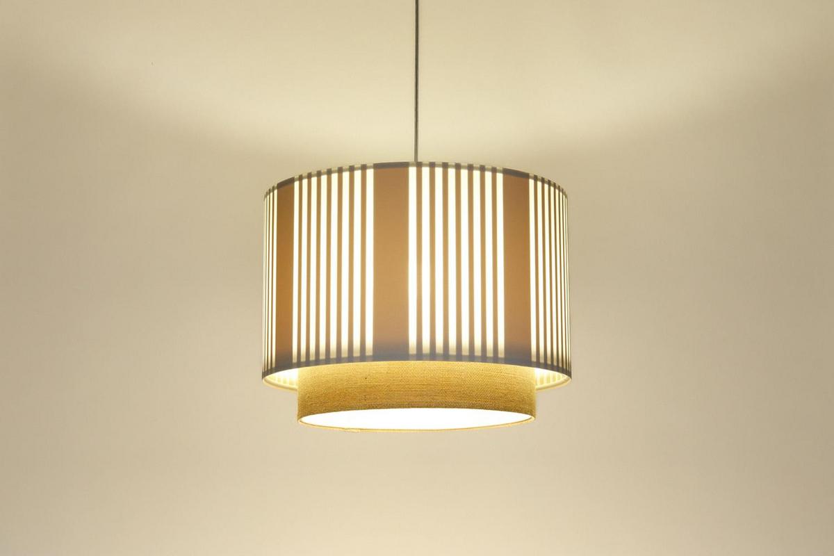 HÄNGELEUCHTE Weiß 40/100 cm - Weiß/Braun, Kunststoff (30/0.4/100cm) - ONZENO