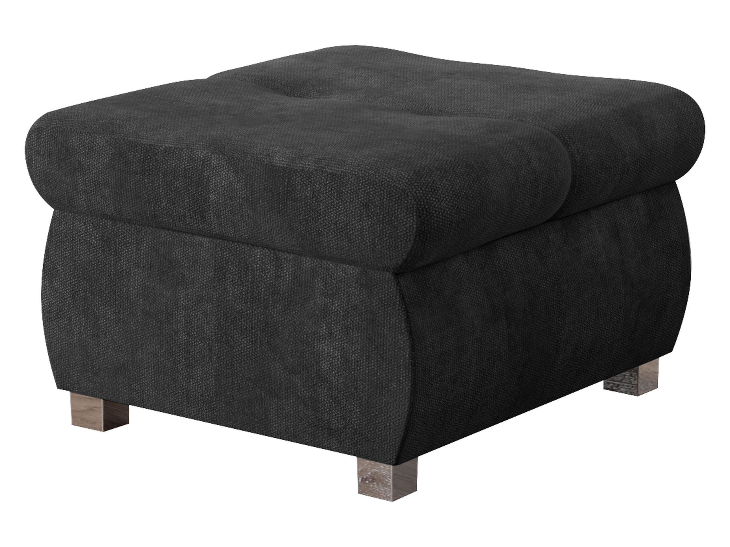 POLSTERHOCKER Orkan Klein - Silberfarben/Grau, Holz/Textil (60/39/60cm) - MIRJAN24