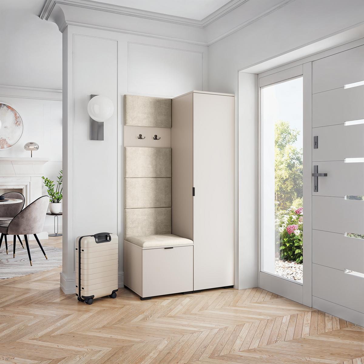 GARDEROBENSCHRANK LORI 95/181/51 cm Modern Kaschmir - Kaschmir/Beige, Holzwerkstoff (95/181/51cm) - MASSENO