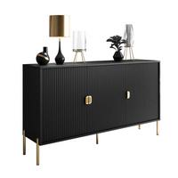 KOMMODE DALIA 3D - Goldfarben/Schwarz, Holzwerkstoff (154/84/49cm) - Lookway