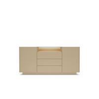 KOMMODE PORTA 176,4/83/39,5cm mit 3 Schubladen 2 Türen Beige - Eichefarben/Beige, Holzwerkstoff (176.4/83/39.5cm) - MASSENO