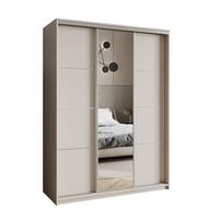 SCHWEBETÜRENSCHRANK VARO 150/205/60 cm 3-türig mit Spiegel Kaschmir - Kaschmir, Holzwerkstoff (150/205/60cm) - MASSENO