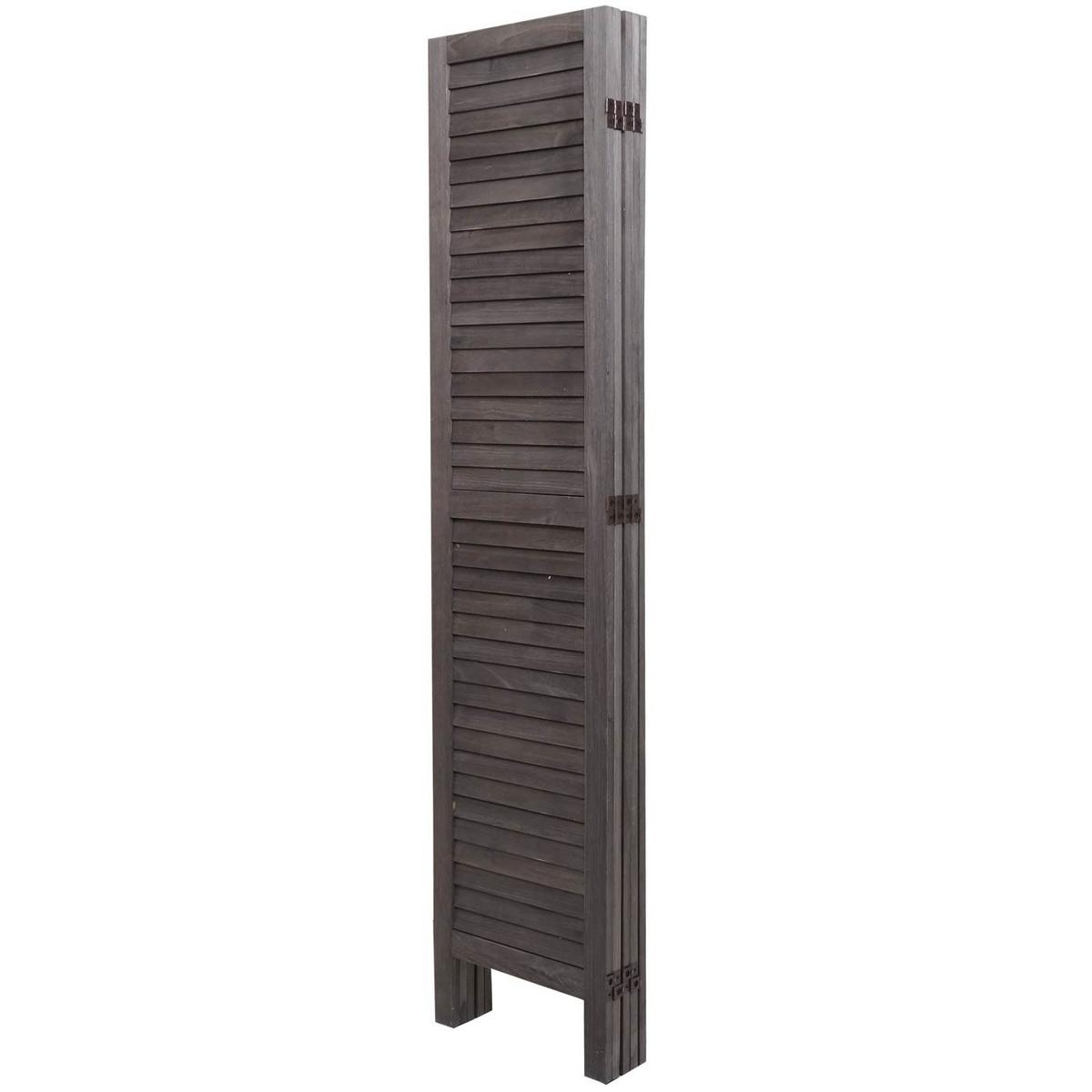PARAVENT Grau, Braun - Braun/Grau, Holz (200/170/2cm) - MCW