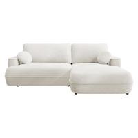 ECKSOFA Fuego L, Seite: Rechts - Hellbraun/Schwarz, Holz/Kunststoff (260/168cm) - MIRJAN24