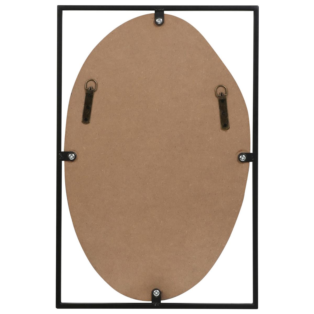 WANDSPIEGEL 40/60 cm Metall Schwarz Nibelle - Schwarz, Metall (40/60/1cm) - Beliani