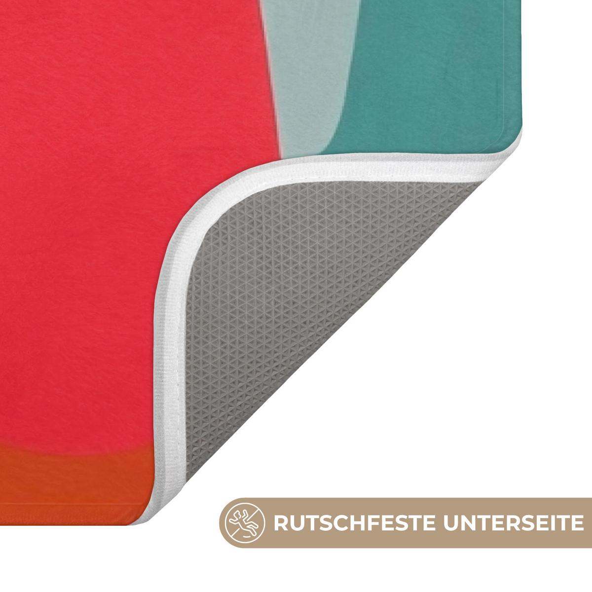 BADEMATTE Formen - Bunt - Abstrakt - Flugzeuge 60x120 cm - Multicolor, Textil (60/120cm) - OnlyWow