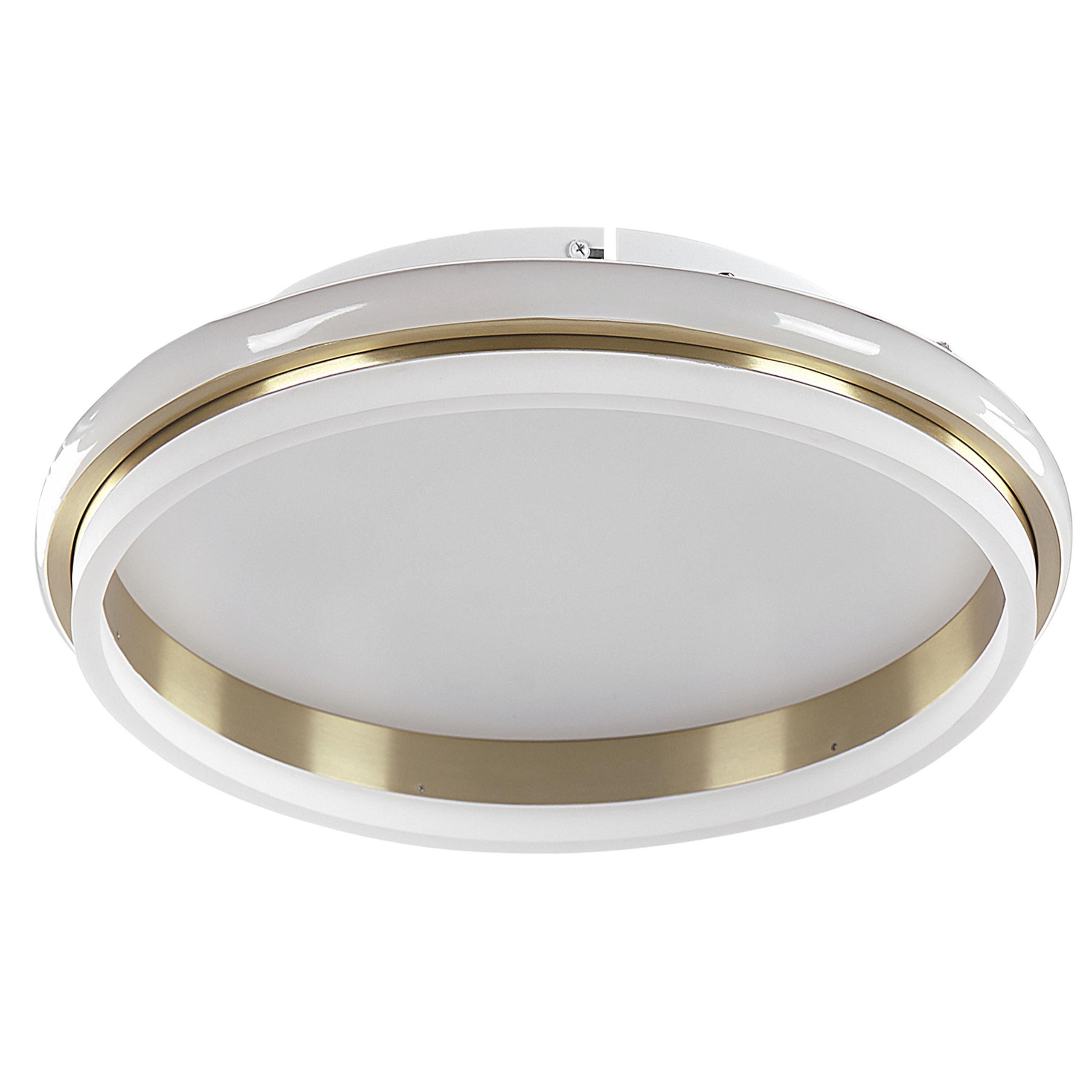 DECKENLEUCHTE Taping 42/42/7 cm - Goldfarben, Metall (42/42/7cm) - Beliani