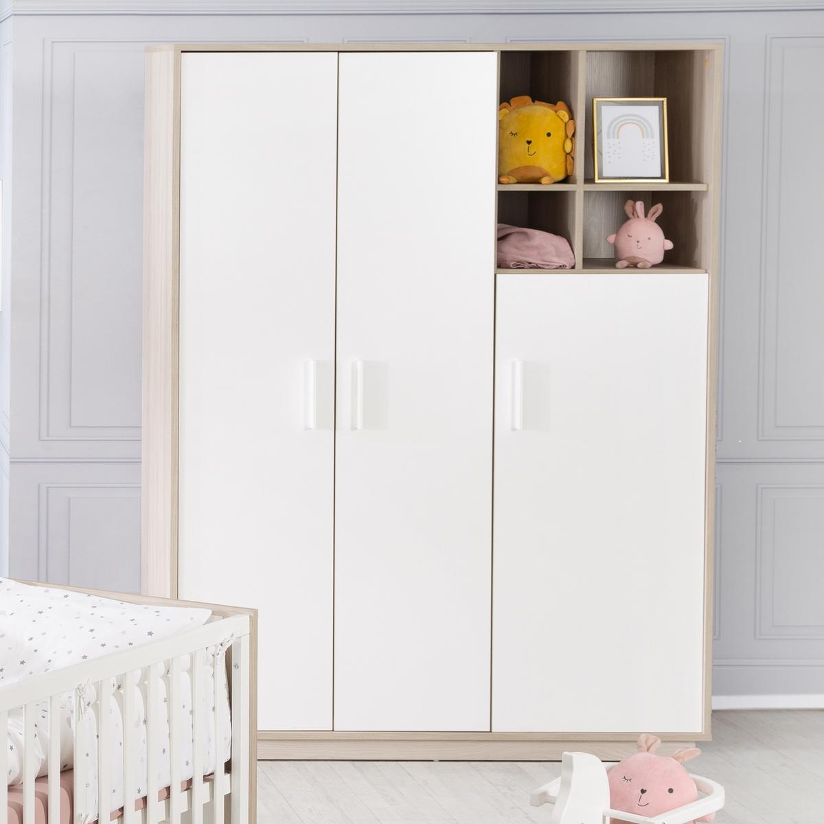 KLEIDERSCHRANK Olaf - Weiß, Holz/Holzwerkstoff (131.5/190/52.5cm) - Roba