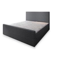 BOXBETT BRENTO 200x200 cm mit Matratze und Topper, H2+H3 - Graphitfarben - Graphitfarben, Holz (200/200cm) - MASSENO