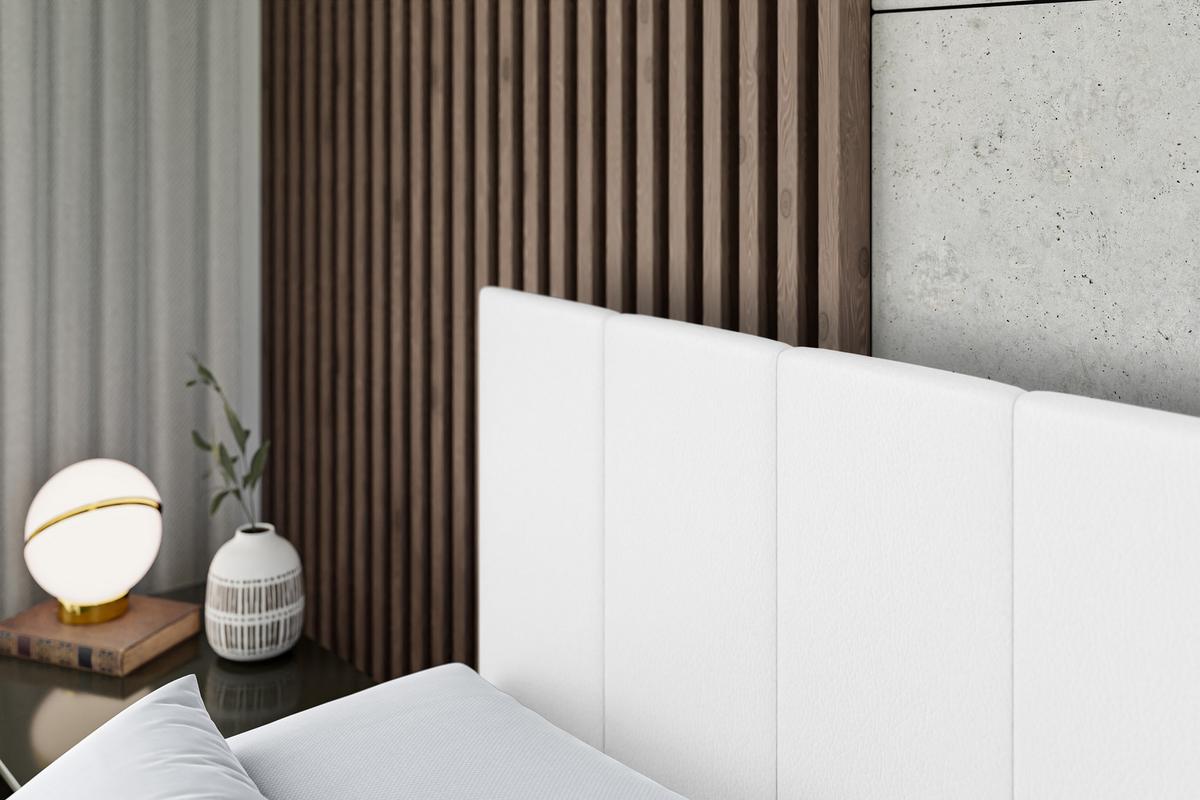 BOXSPRINGBETT MOETI-Z KING - 140x200 - H3/H4 - Weiß Hochglanz - Weiß Hochglanz, Holzwerkstoff (140/200cm) - ALTDECOR