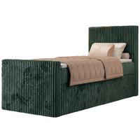 BOXBETT TILIANO DUO 90/200 - Dunkelgrün Cord - H3 - Topper T25 - Rechts Seite - Dunkelgrün, Textil (90/200cm) - MKS