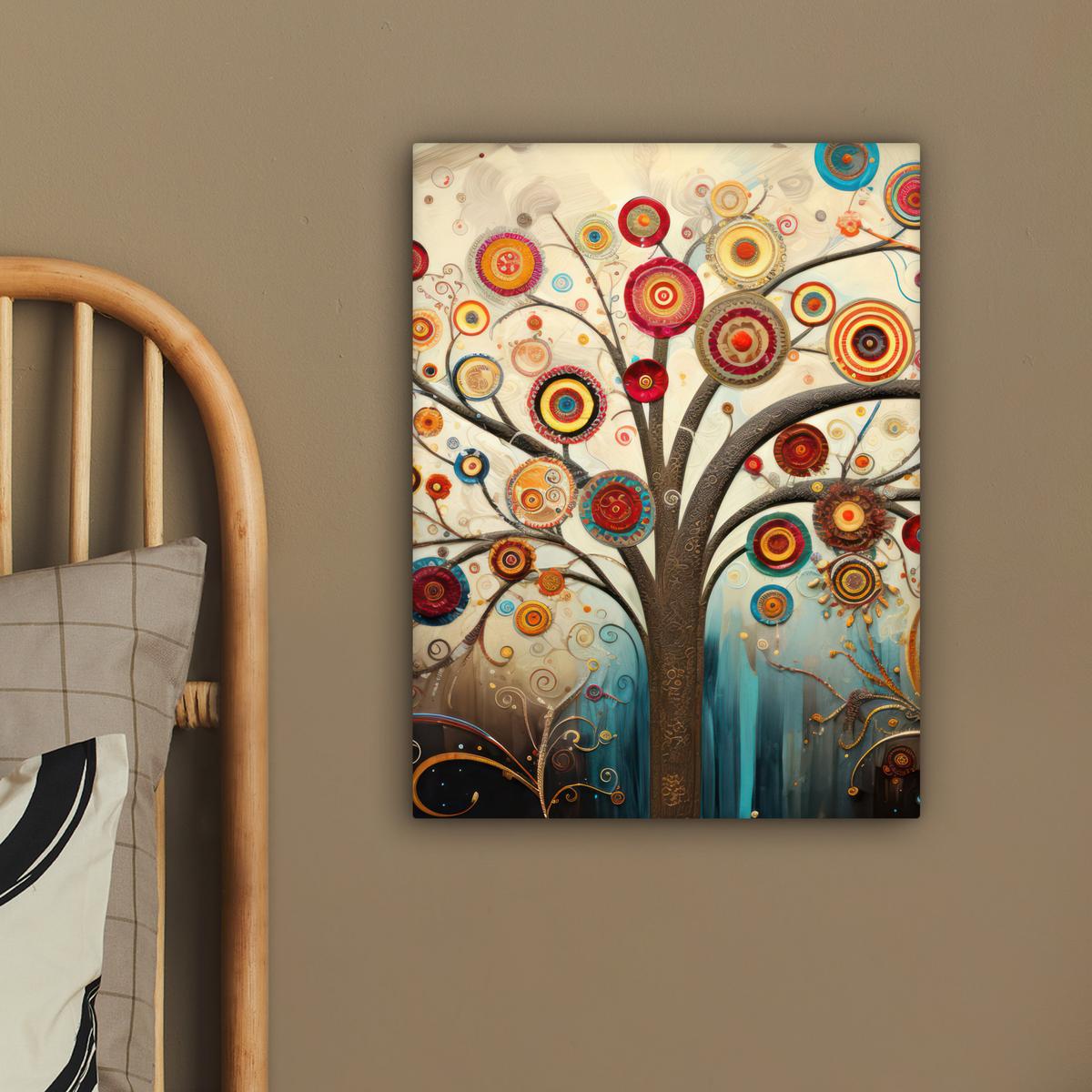 LEINWANDBILD Baum - Baum des Lebens - Farbe Room Decor 30x40 cm - Braun, Textil (30/40cm) - MuchoWow